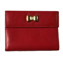 Furla 80's red leather wallet.