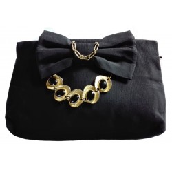 Pochette with bow & golden...